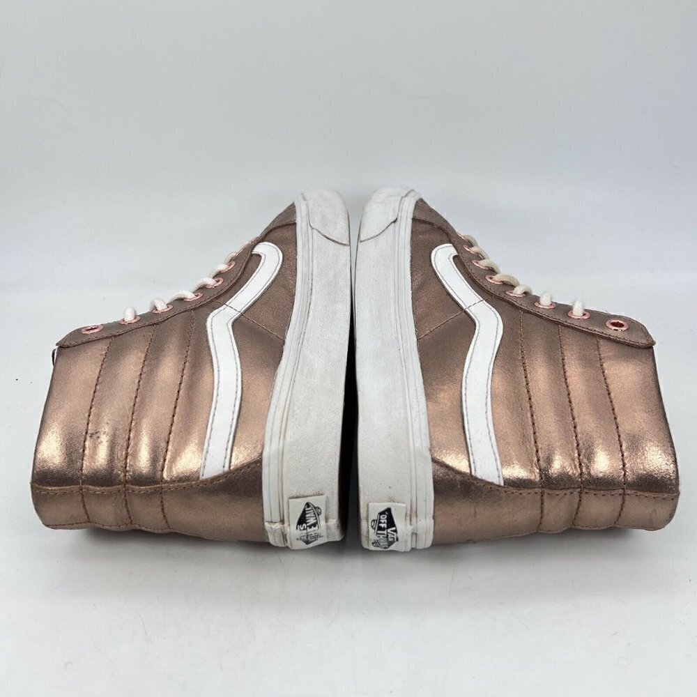 Vans Off The Wall Unisex Size 7M 8.5W Sneaker Shoes Metallic Gold 721277 - Picture 9 of 12